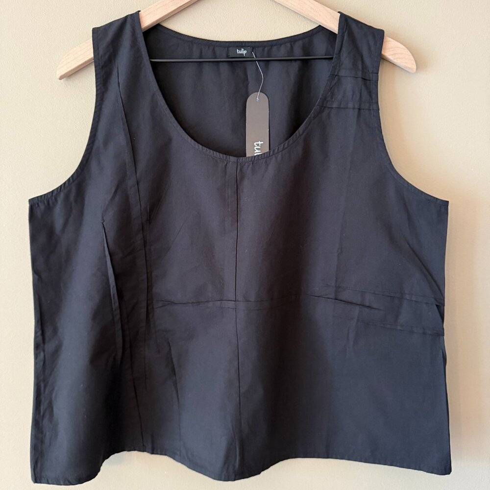 Tulip NWT Black Sleeveless Blouse
